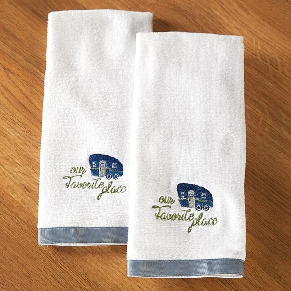 Our Favorite Place is Together Bath Collection SET OF 2 HAND TOWELS